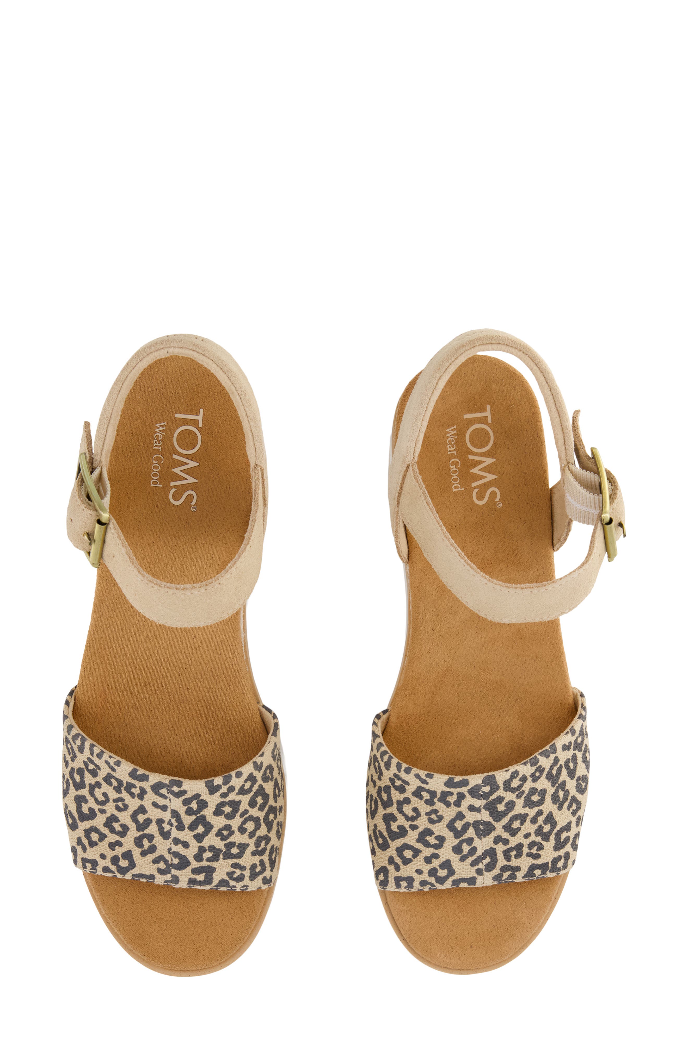 Diana Platform Wedge Sandal, Alternate, color, BEIGE/ KHAKI