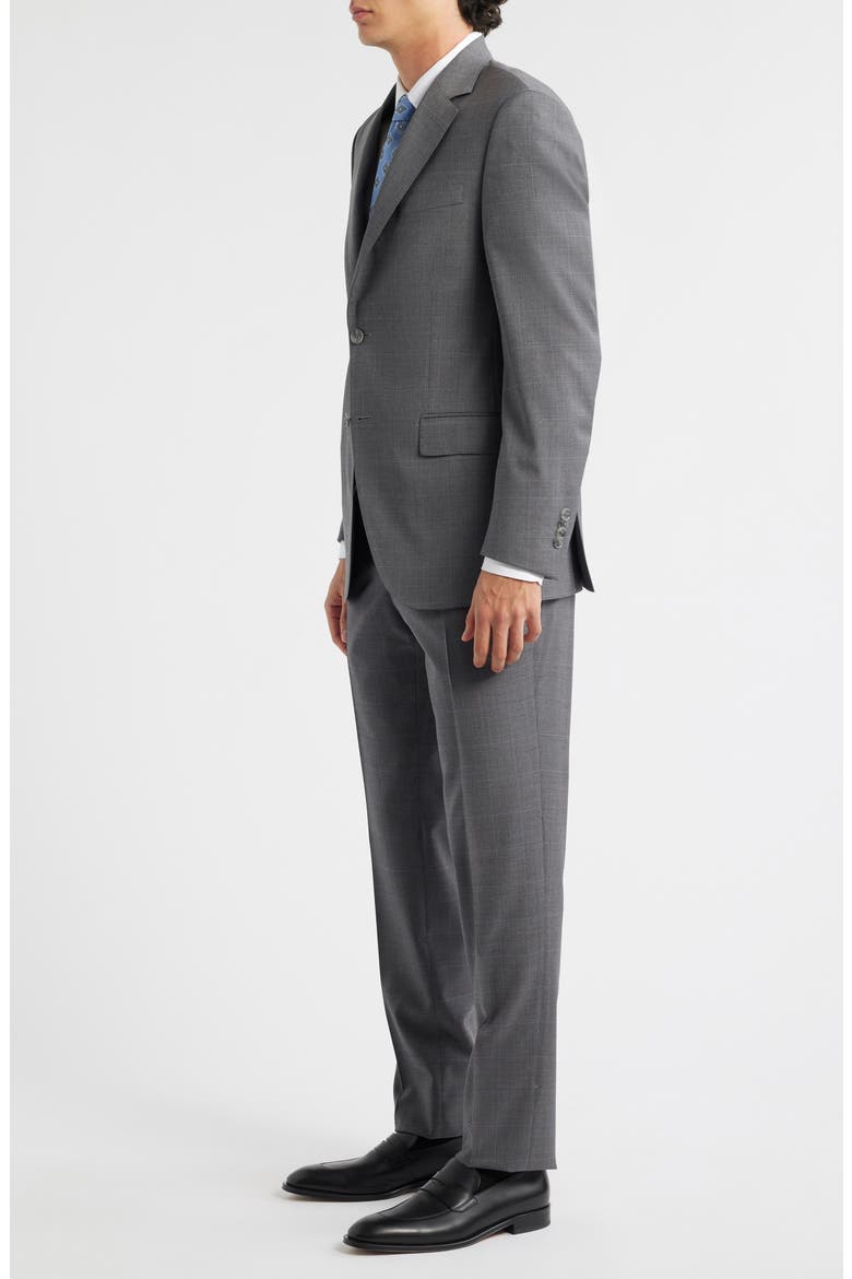 Flynn Classic Fit Grey Windowpane Check Wool Suit, Alternate, color, GREY