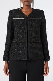 Marina Rinaldi Fungo Metallic Tweed Jacket