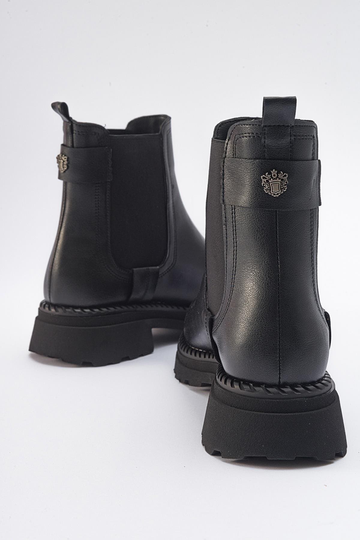 Marly Chelsea Boot, Alternate, color, Black Faux Leather
