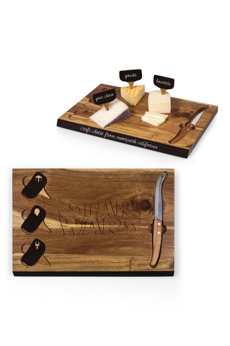 Star Wars™ Delio Cheese Board and Knife Set, Alternate, color, BROWN