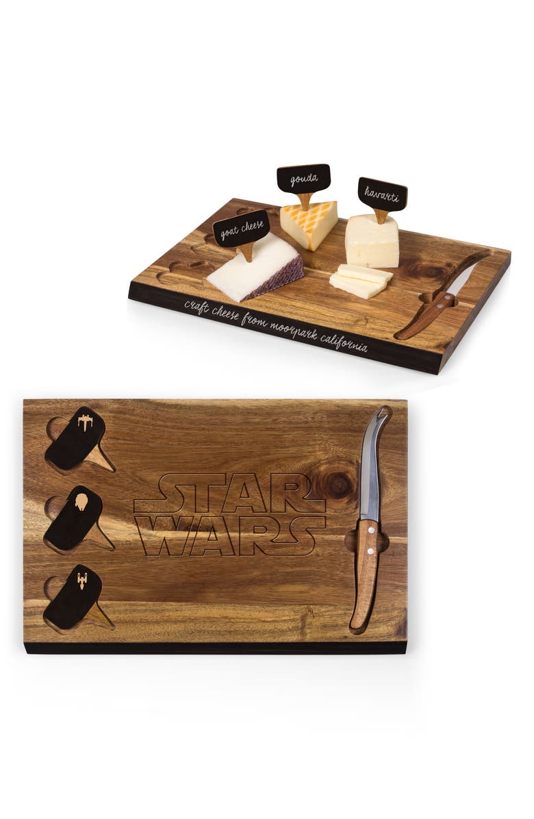 Picnic Time Star Wars<sup>™</sup> Delio Cheese Board and Knife Set, Alternate, color, Brown