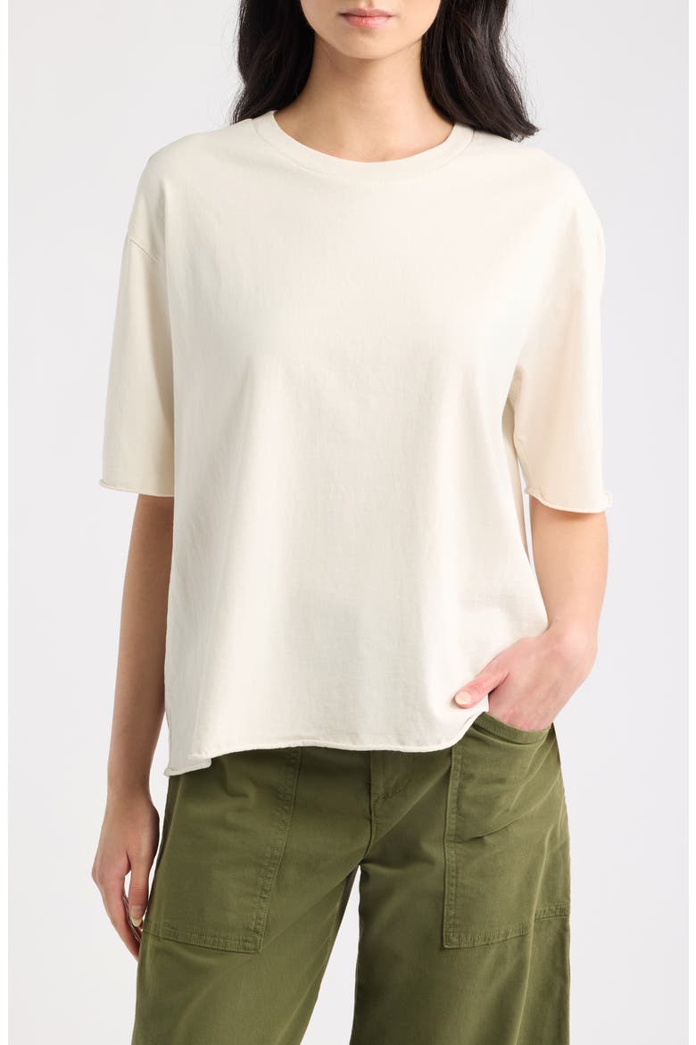 Perry Cotton T-Shirt, Main, color, VINTAGE WHITE