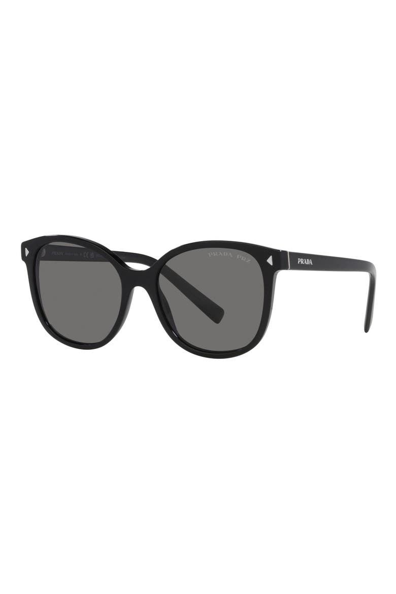 53mm Cat Eye Sunglasses, Alternate, color, BLACK