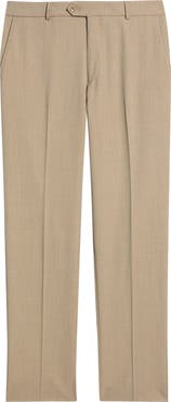 Berle Lightweight Flat Front Mesh Weave Wool Dress Pants