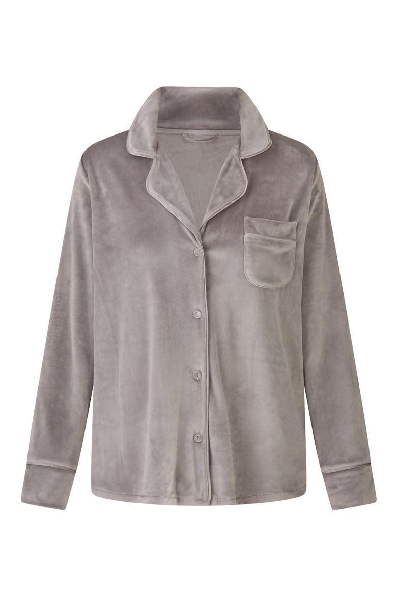 Velour Women's Sleep Top, Main, color, SMOKE