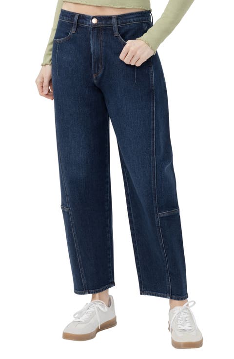 Barrel Leg Ankle Jeans