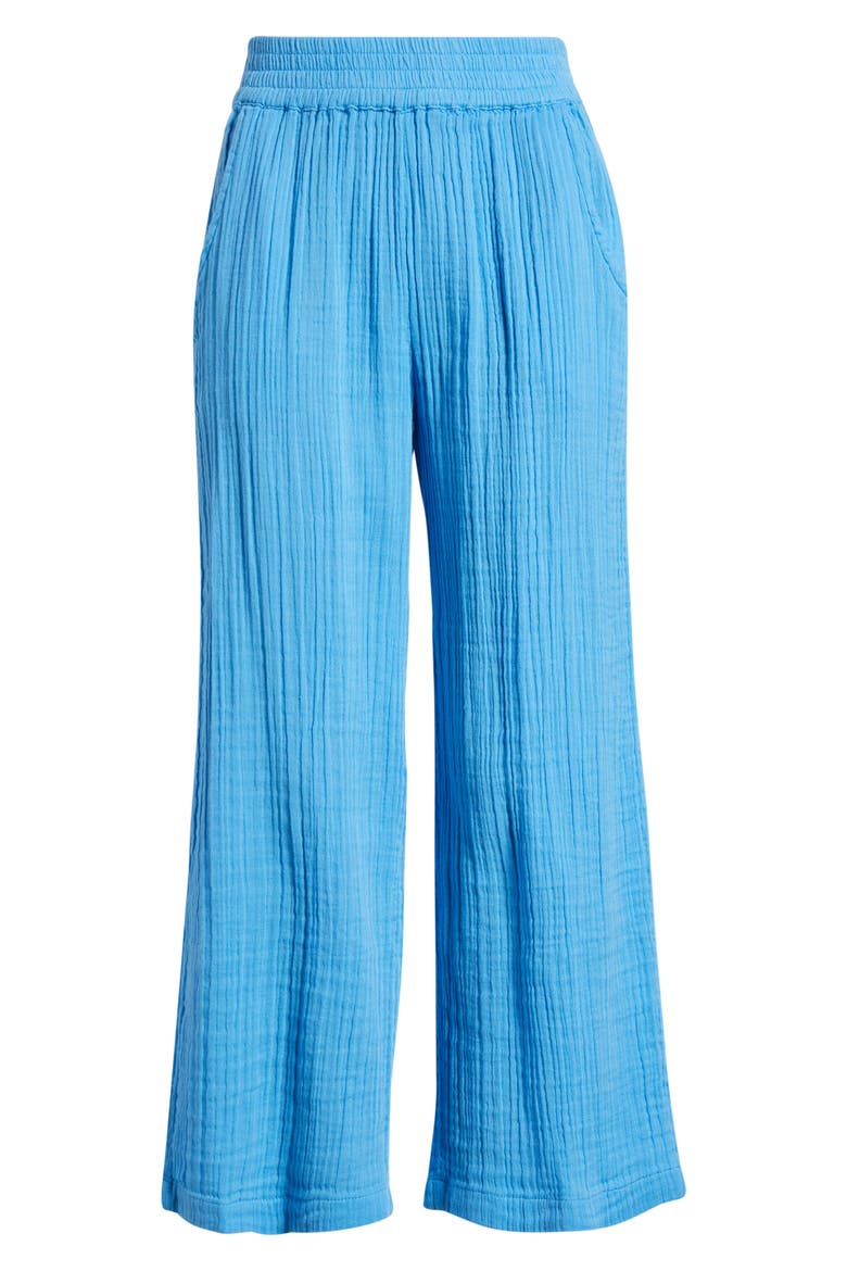 Premium Surf Cotton Beach Pants, Alternate, color, AZURE BLUE