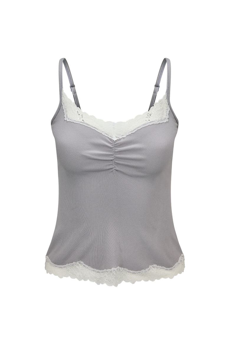 Adore Me Rib Knit & Lace Cami Top, Alternate, color, 