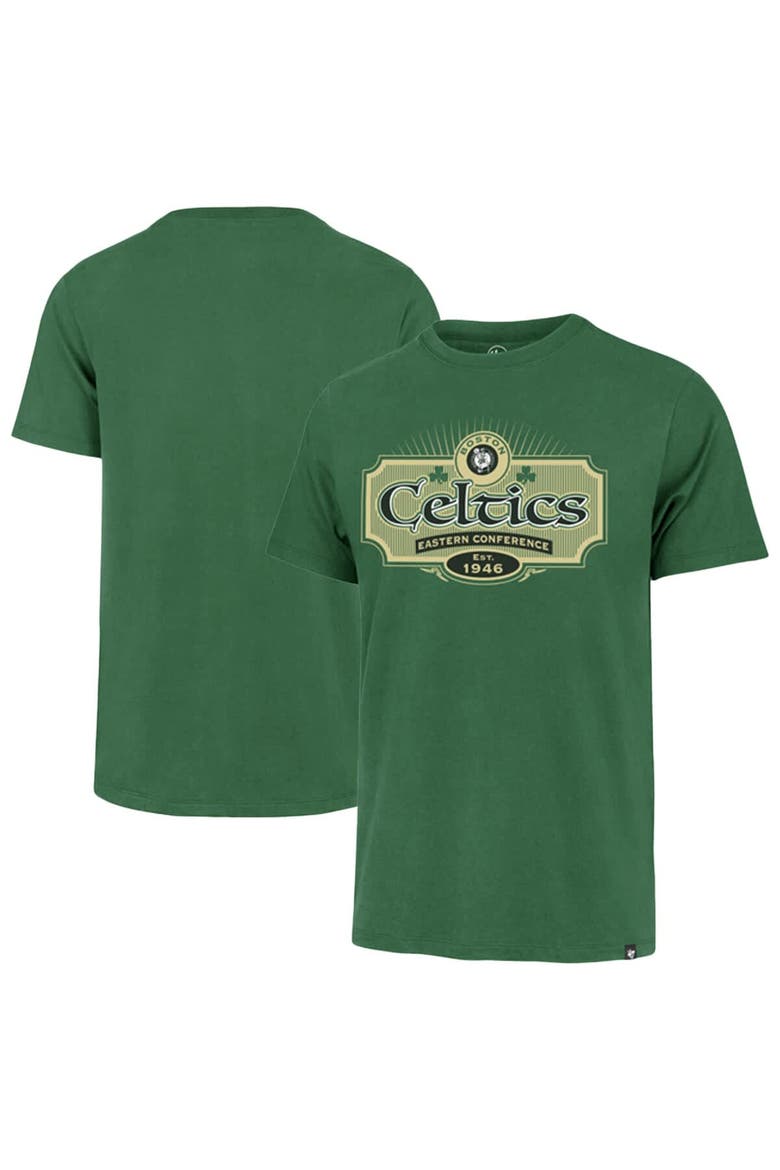 Men's '47  Green Boston Celtics Lucky Team Franklin T-Shirt, Alternate, color, Green