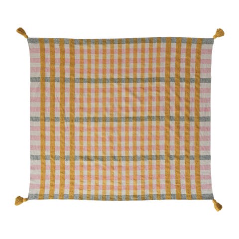 Jacquard Throw with Tassels