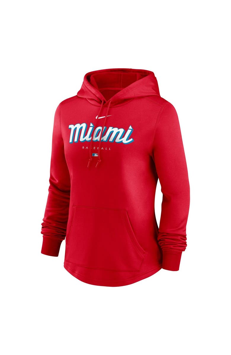 Nike Women's Nike  Red Miami Marlins City Connect Pregame Performance Pullover Hoodie, Alternate, color, Red