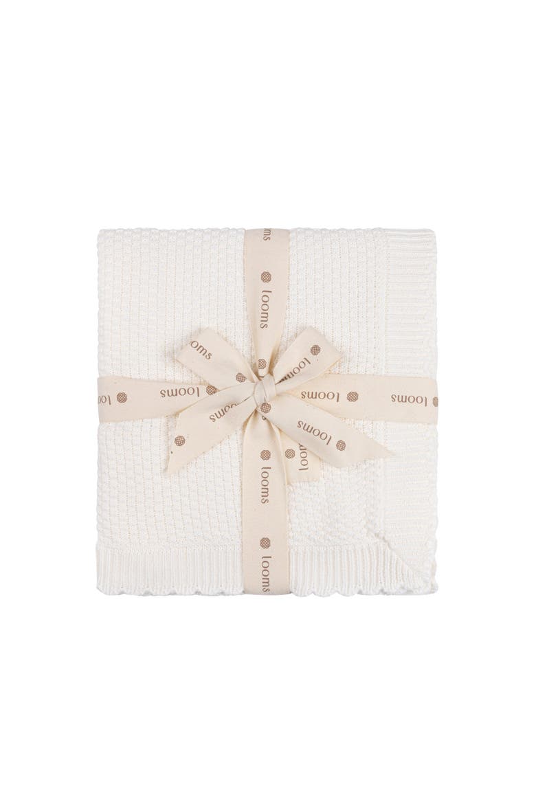 Looms Moss Knit Collection - Blanket, Alternate, color, Ivory