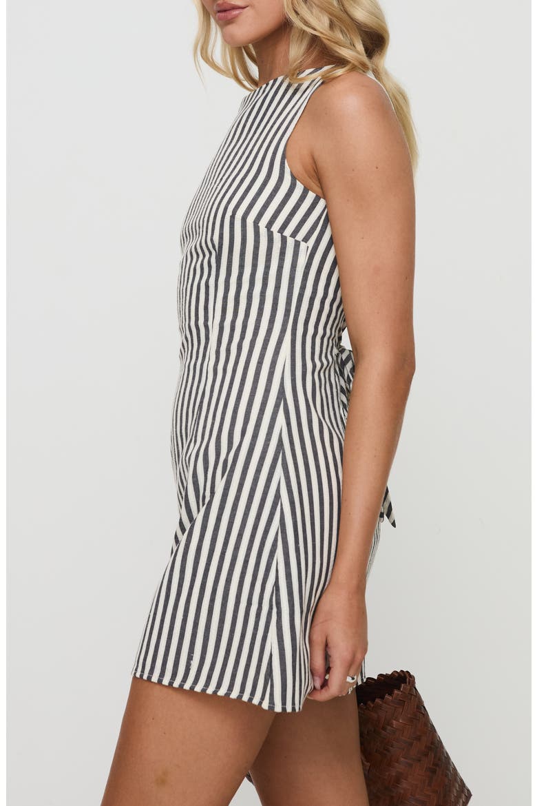 Alfalfa Stripe Cotton Blend Minidress, Alternate, color, GREY STRIPE