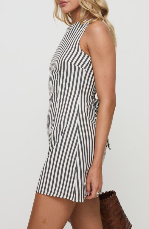 Princess Polly Alfalfa Stripe Cotton Blend Minidress In White