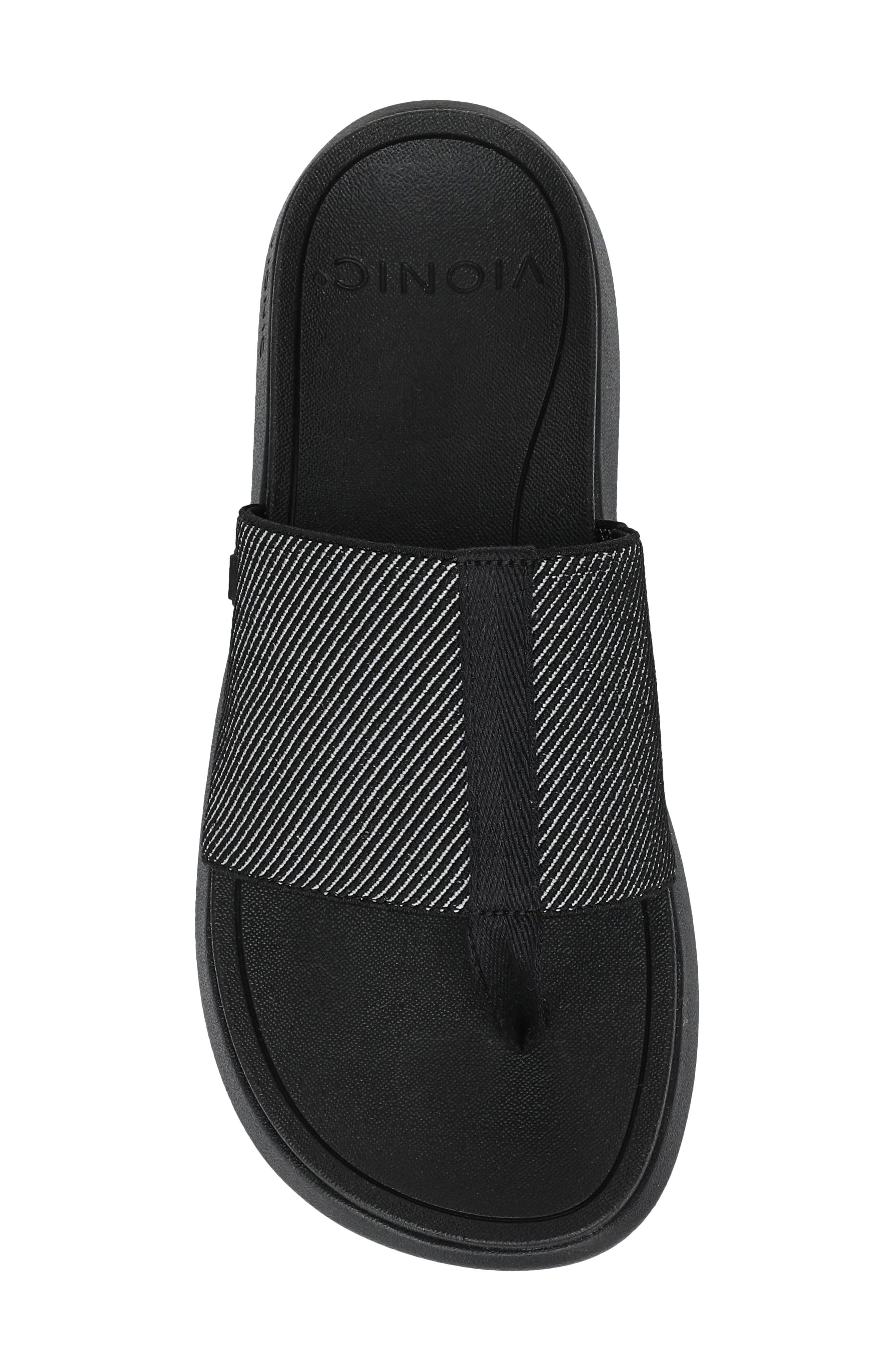 Vionic Aqua Flip Flop, Alternate, color, Black