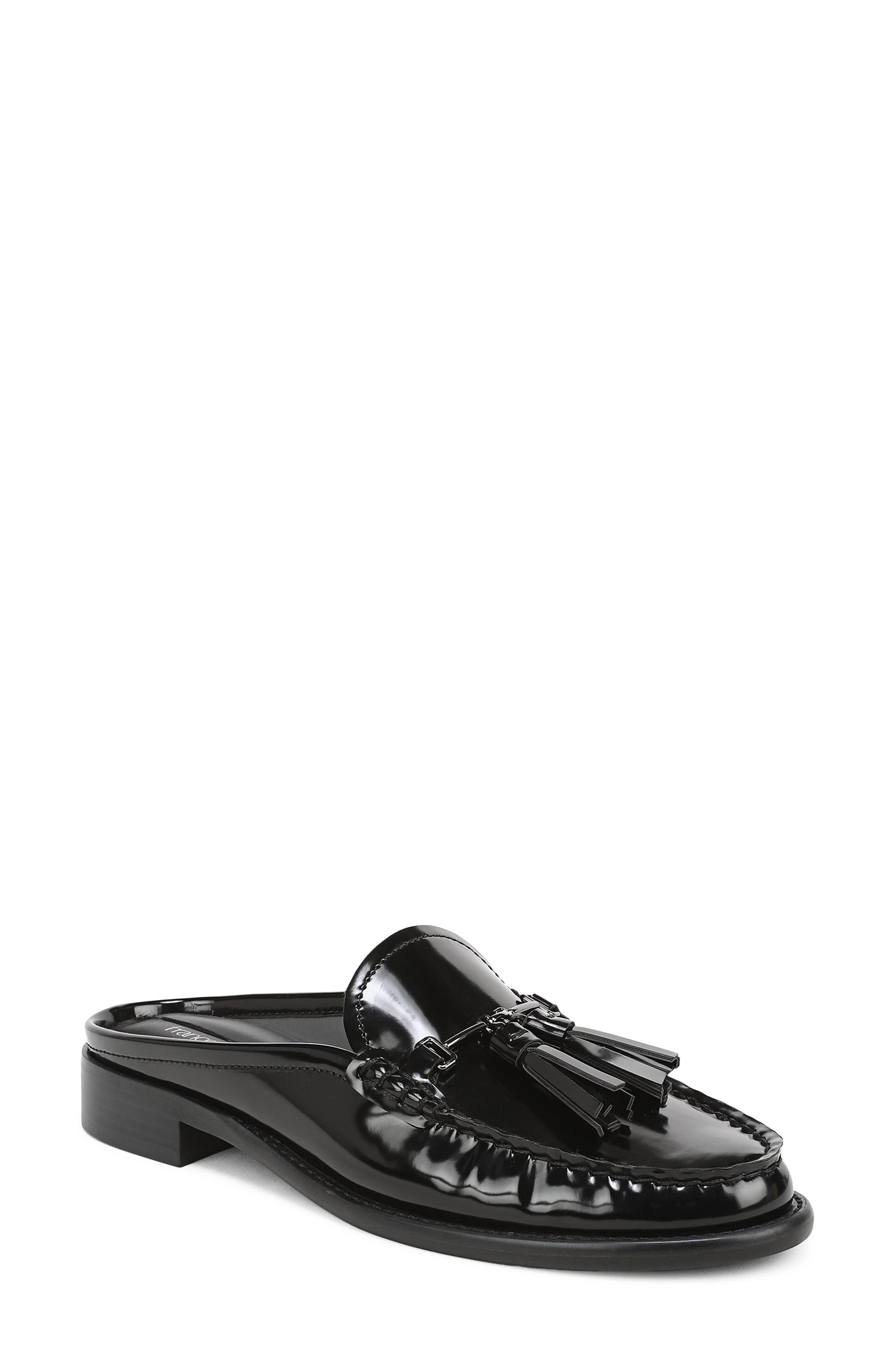 Callen Tassel Loafer Mule, Main, color, BLACK