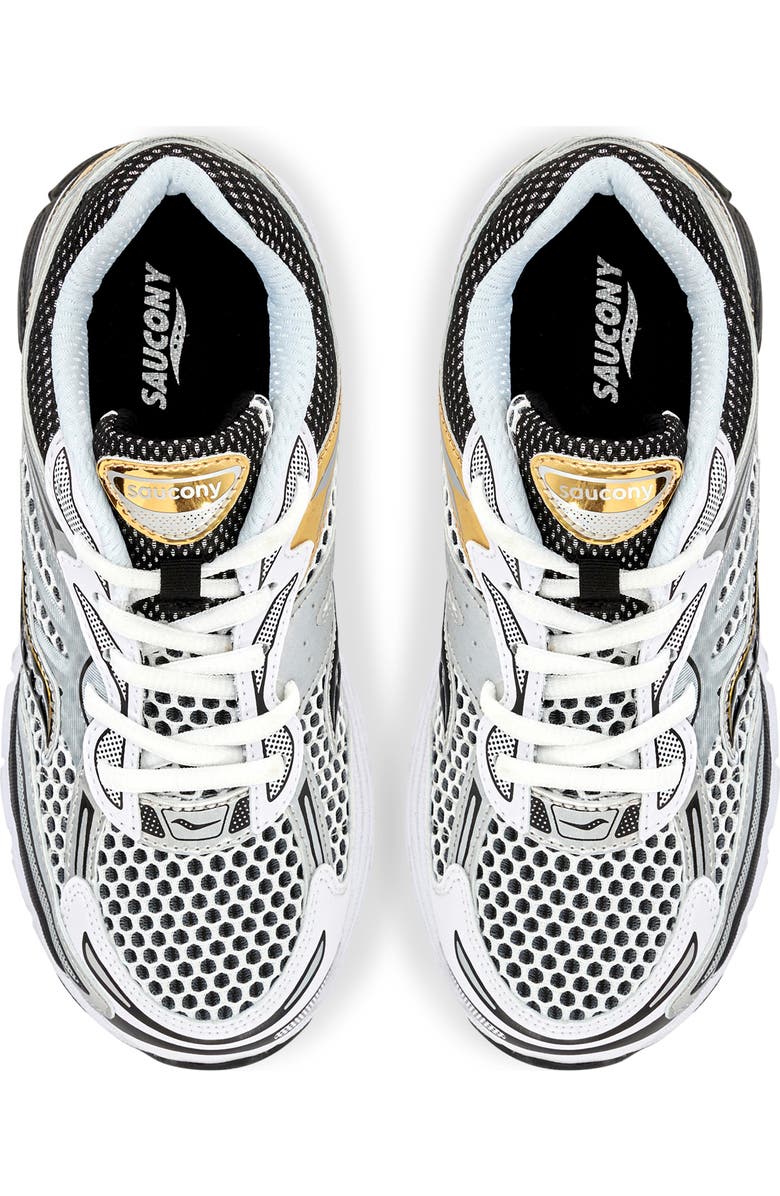 Saucony Kids' ProGrid Omni 9 Sneaker, Alternate, color, Silver/Gold