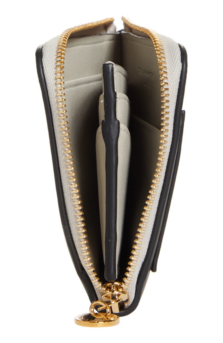 Stella McCartney Logo Faux Leather French Wallet with Removable Card Case, Alternate, color, 