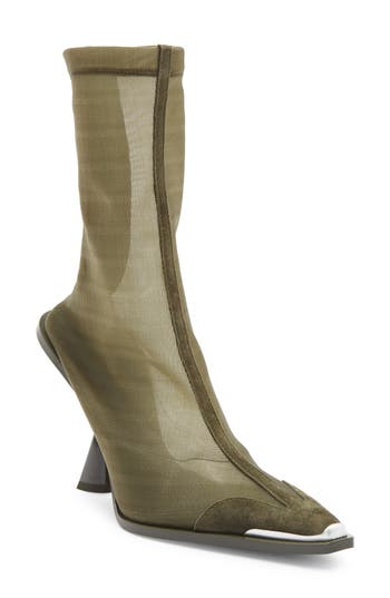 Cult Gaia Daija Mesh Boot In Green