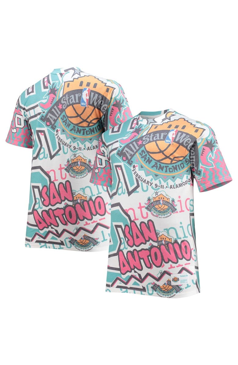 Mitchell & Ness Men's Mitchell & Ness White NBA 1996 All-Star Game Hardwood Classics Big & Tall Jumbotron T-Shirt, Main, color, White