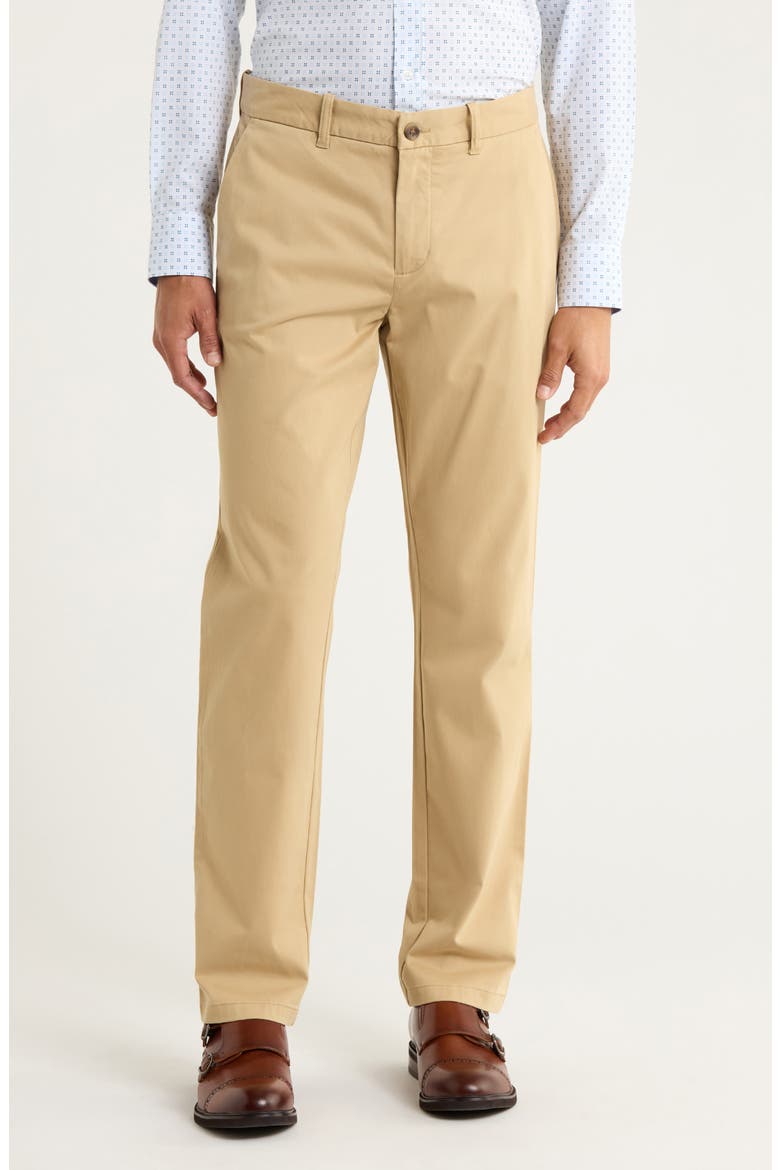Stretch Cotton Slim Chino Pants, Main, color, TAN STOCK