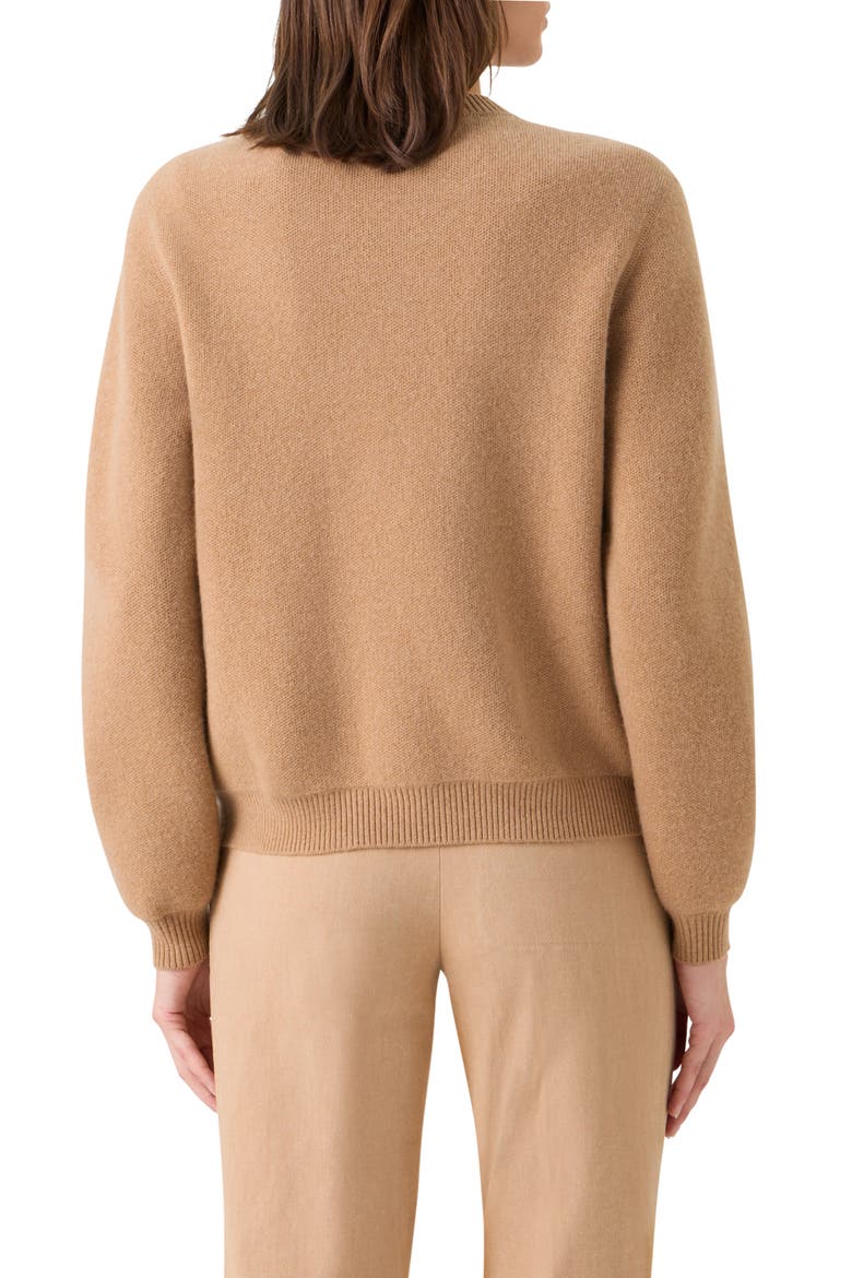 Cashmere Piqué Cardigan, Alternate, color, CAMEL