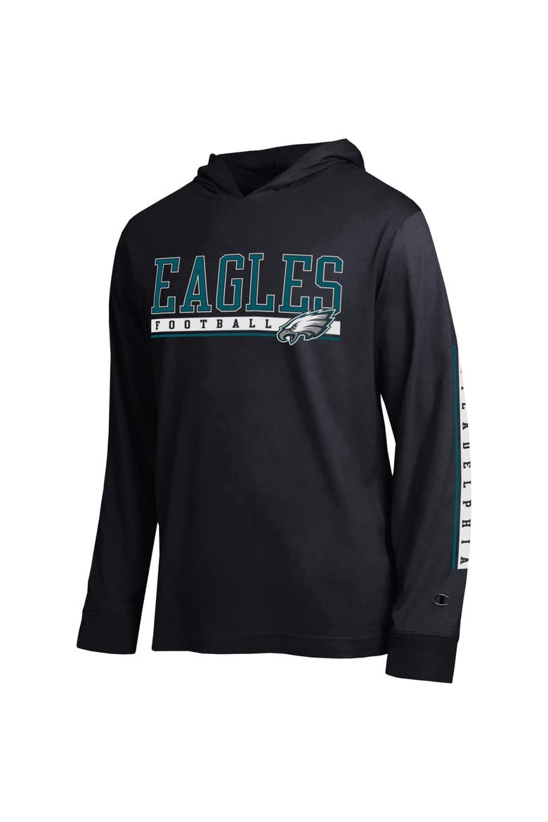 Men's Champion Black Philadelphia Eagles All Star Hooded T-Shirt, Alternate, color, Black