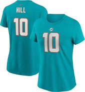 Nike Women's Nike Tyreek Hill Aqua Miami Dolphins Player Name & Number T-Shirt