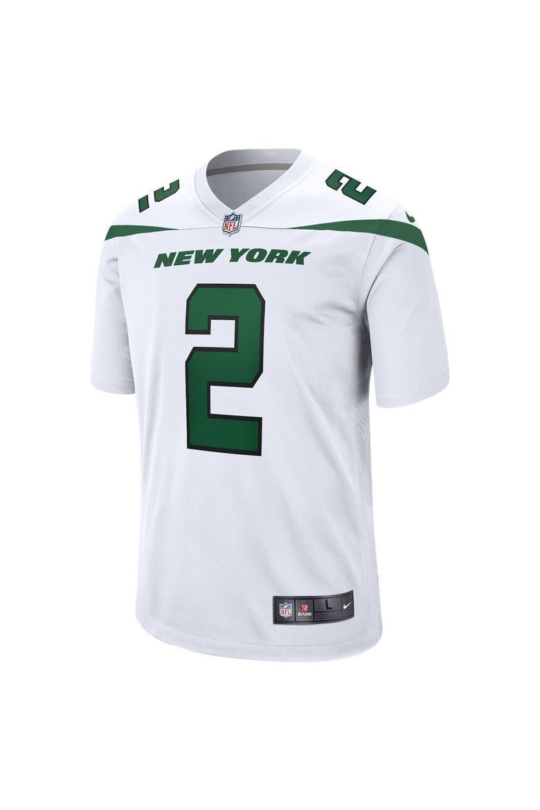 Men's Nike Zach Wilson White New York Jets White Game Jersey, Alternate, color, WHITE