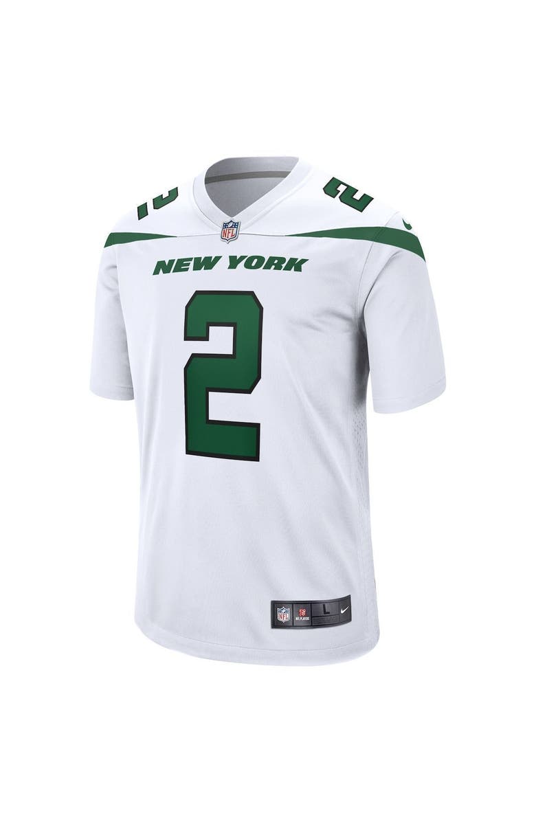 Nike Men's Nike Zach Wilson White New York Jets White Game Jersey, Alternate, color,