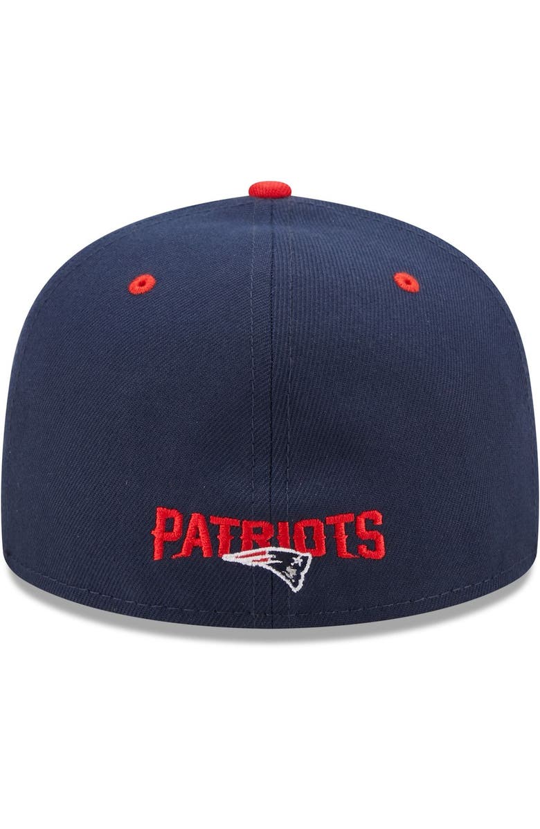 New Era Men's New Era Navy/Red New England Patriots Two-Tone Flipside 59FIFTY Fitted Hat, Alternate, color, 