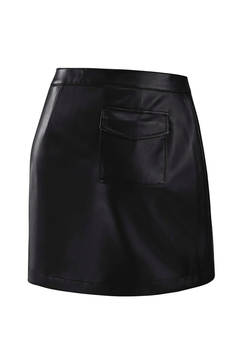 Women's WEAR by Erin Andrews x Gracie Hunt Black Las Vegas Raiders Wrap Skirt, Alternate, color, Black