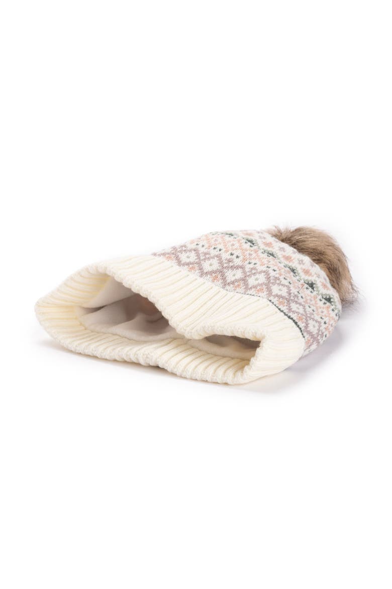 Women's Cuffed Wool Cap with Pom, Alternate, color, Sage Multi