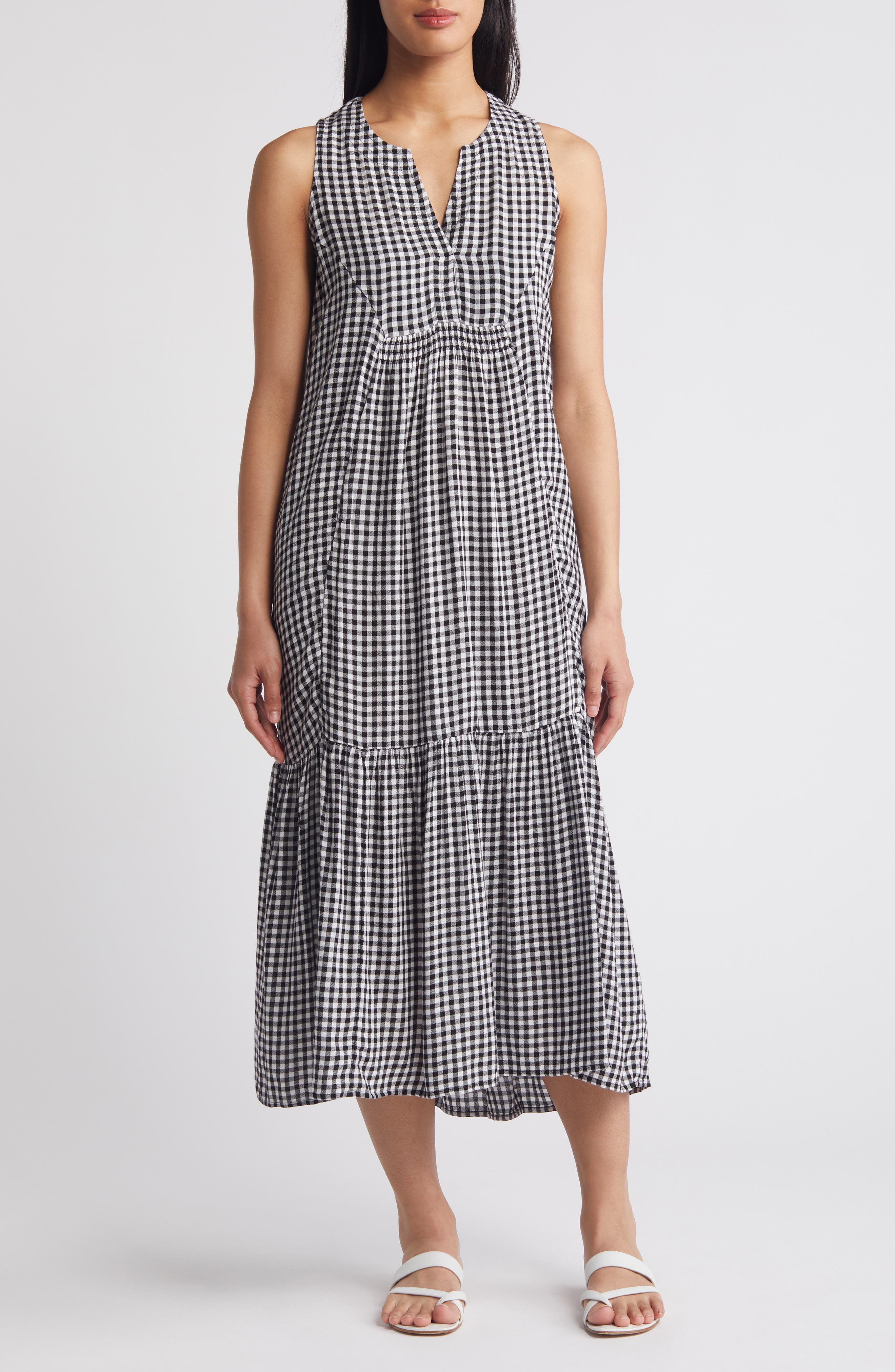 NIC+ZOE Gingham Sleeveless Dress