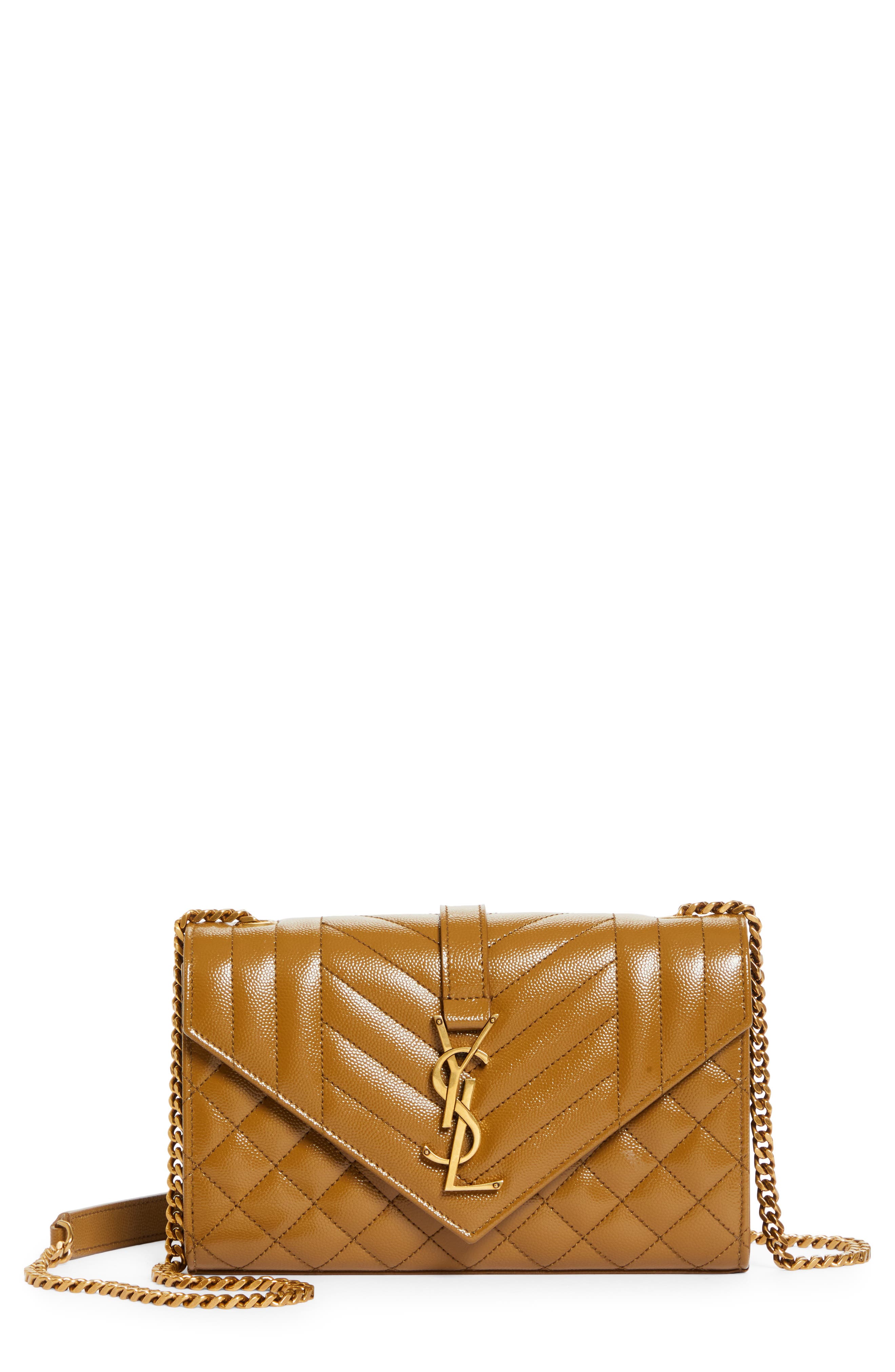 Saint Laurent Small Monogramme Matelassé Quilted Calfskin Shoulder Bag, Main, color, 