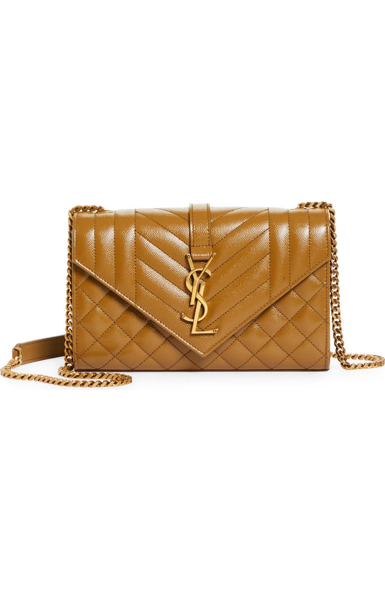Saint Laurent Small Monogramme Matelassé Quilted Calfskin Shoulder Bag, Main, color,