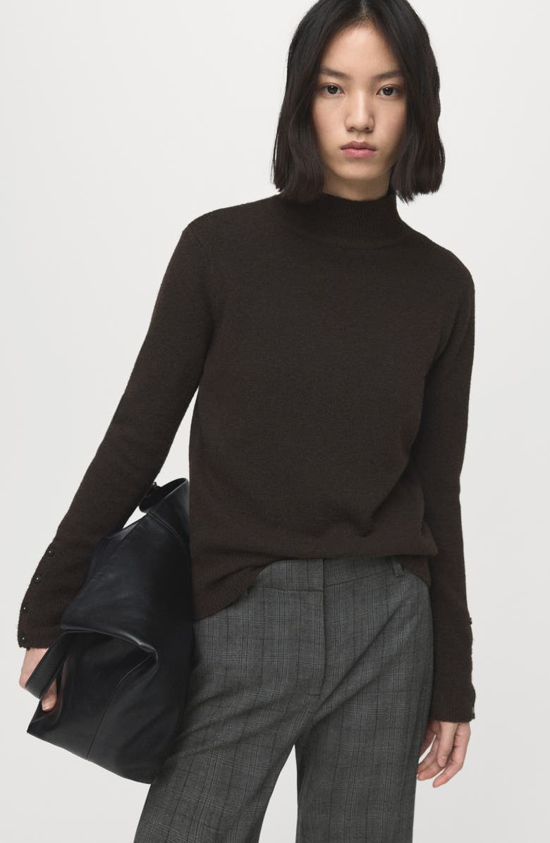 MANGO High Waist Wide Leg Pants, Alternate, color, Grey