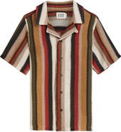 Scotch & Soda Kids' Stripe Knit Button-Up Shirt
