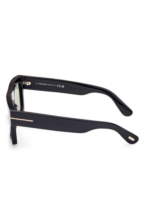 Tom Ford Fausto Sunglasses In Black/photochromic Green