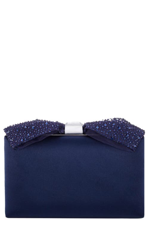 Shop Nina Selena Frame Clutch In Navy