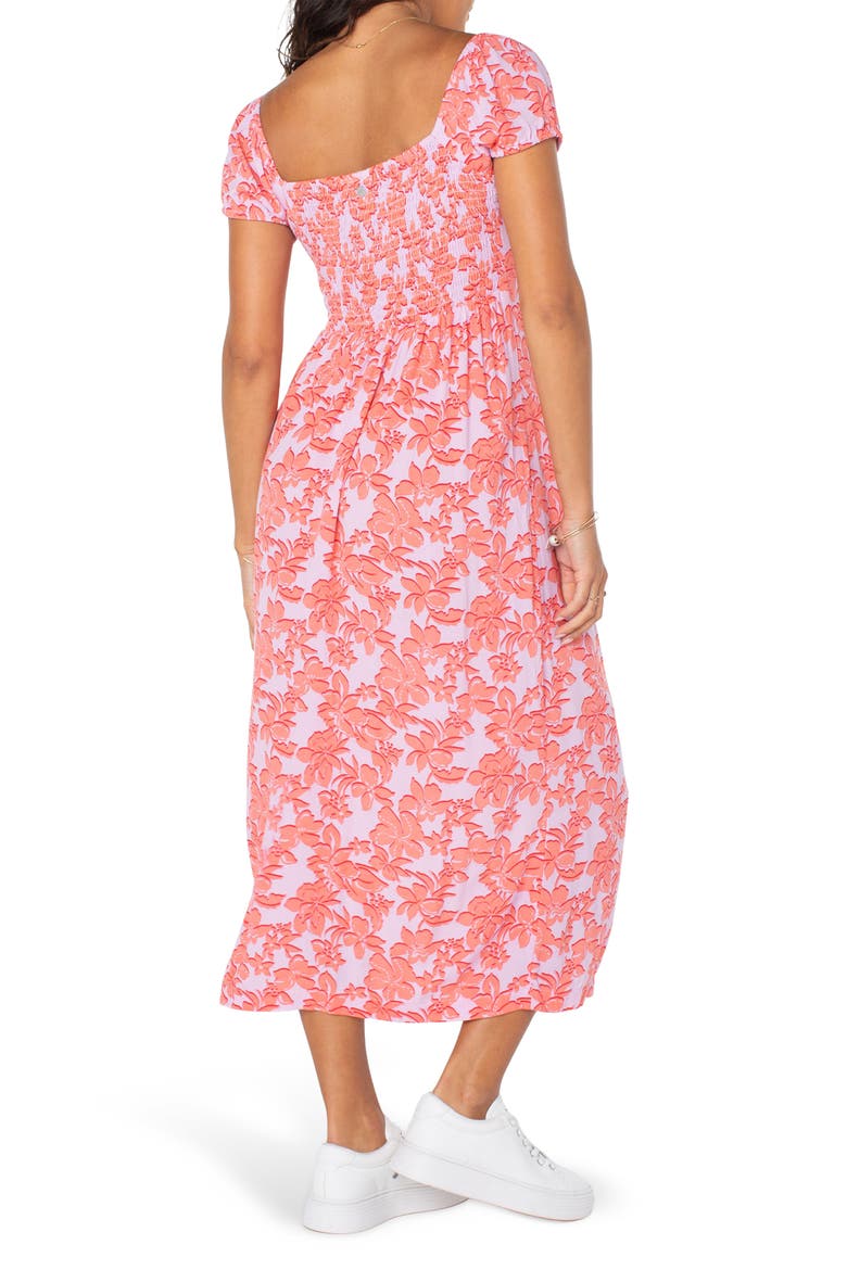 Shelley Coast Print Maxi Dress, Alternate, color, ORCHID BOUQUET SOLID