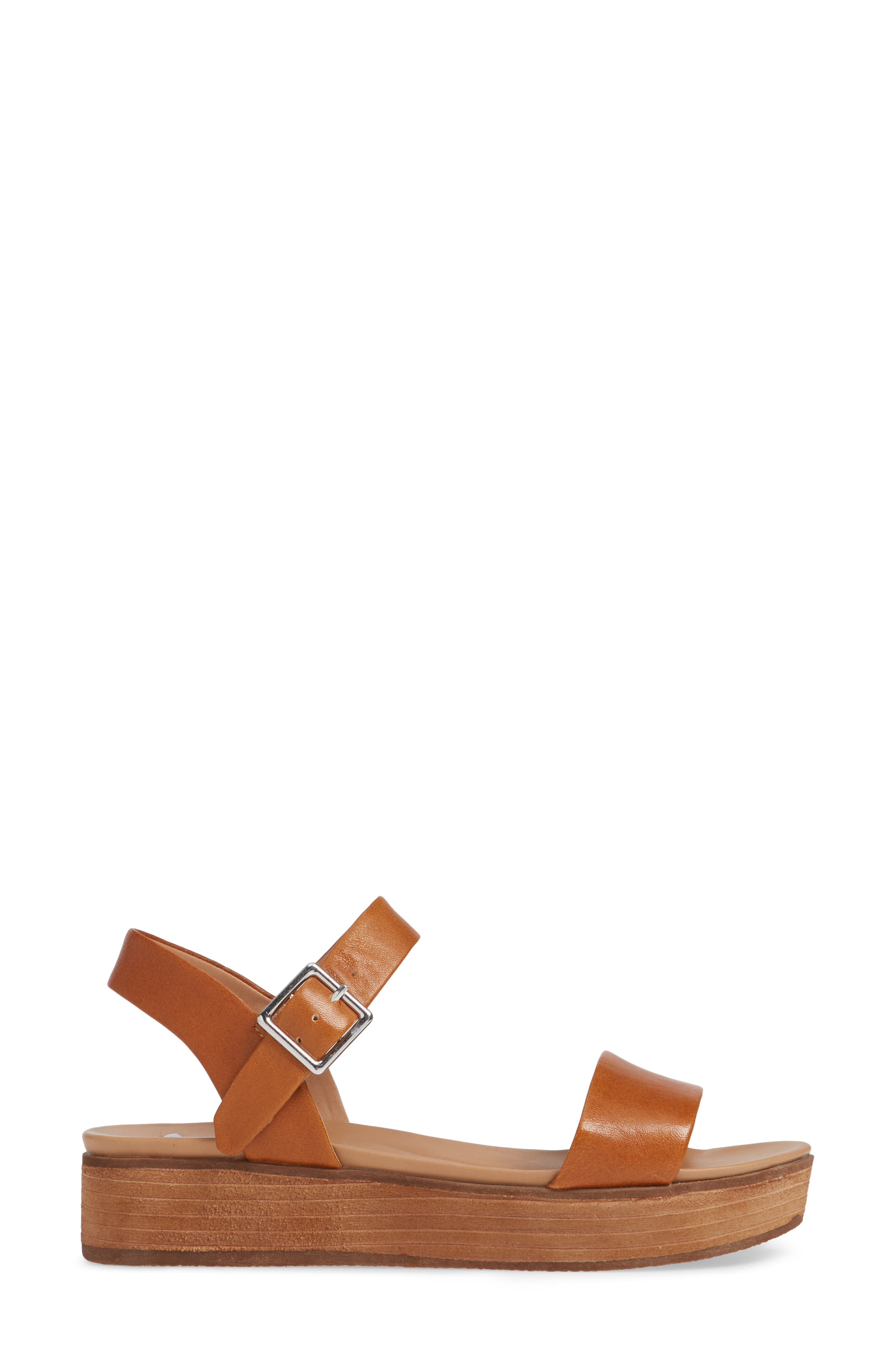 Aida Platform Sandal, Alternate, color, COGNAC LEATHER