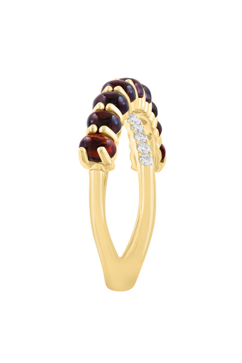 Diamond & Garnet Crisscrossing Band Ring, Alternate, color, RED