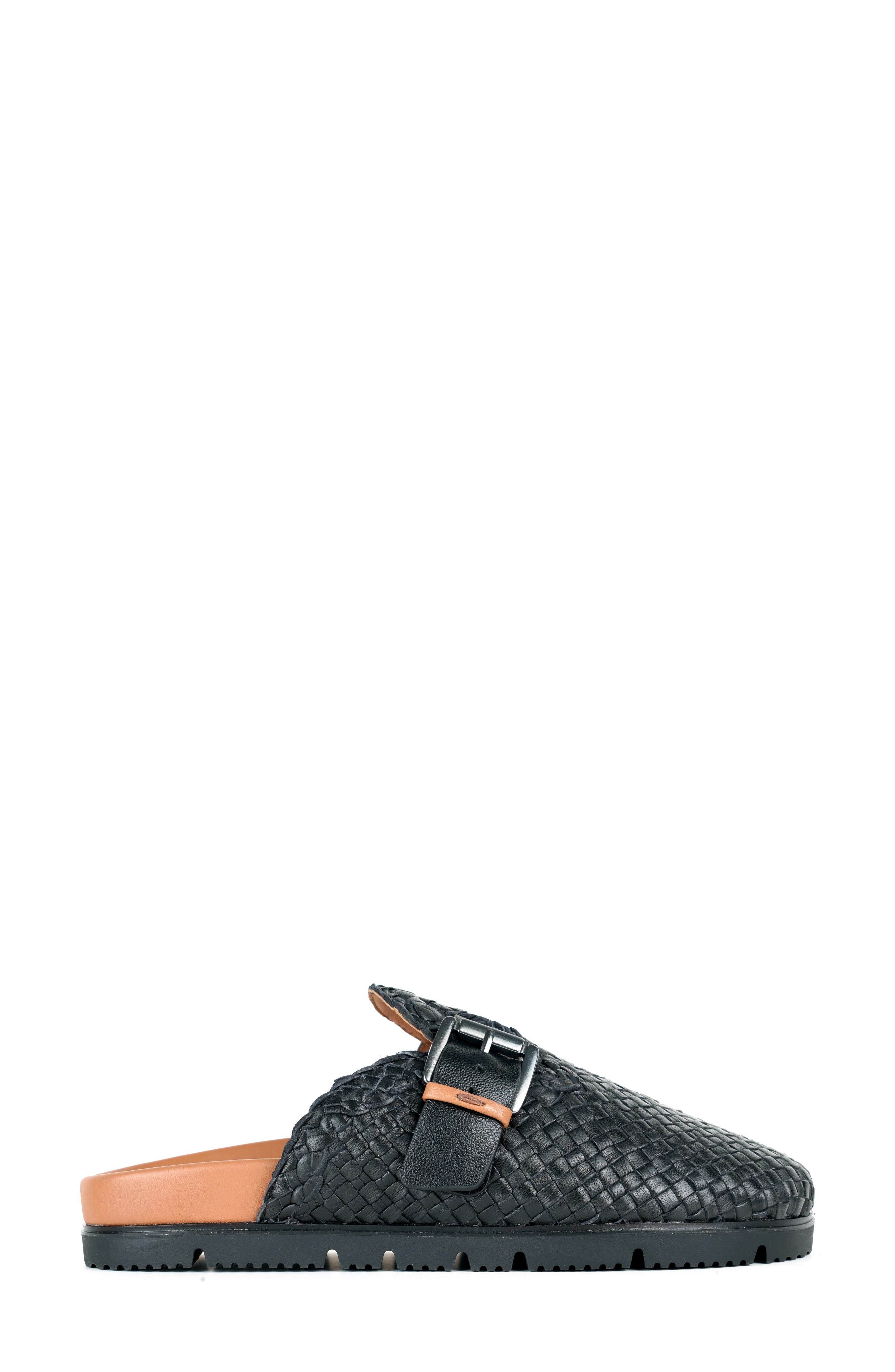 Gentle Souls Brantley Mule, Alternate, color, Black Woven Leather
