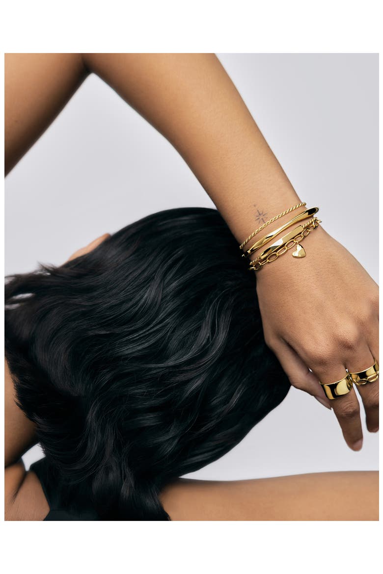 Heart Charm Bracelet, Alternate, color, GOLD
