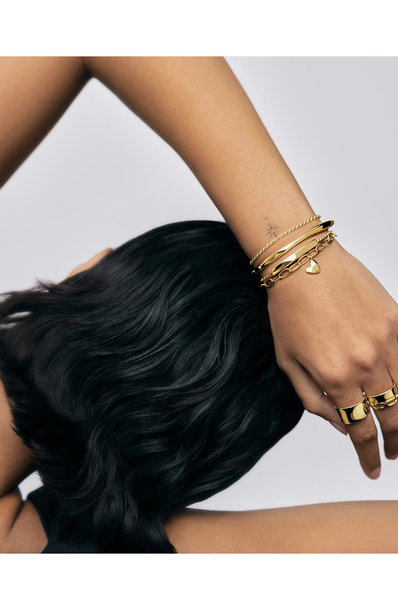 Monica Vinader Heart Charm Bracelet, Alternate, color, Gold