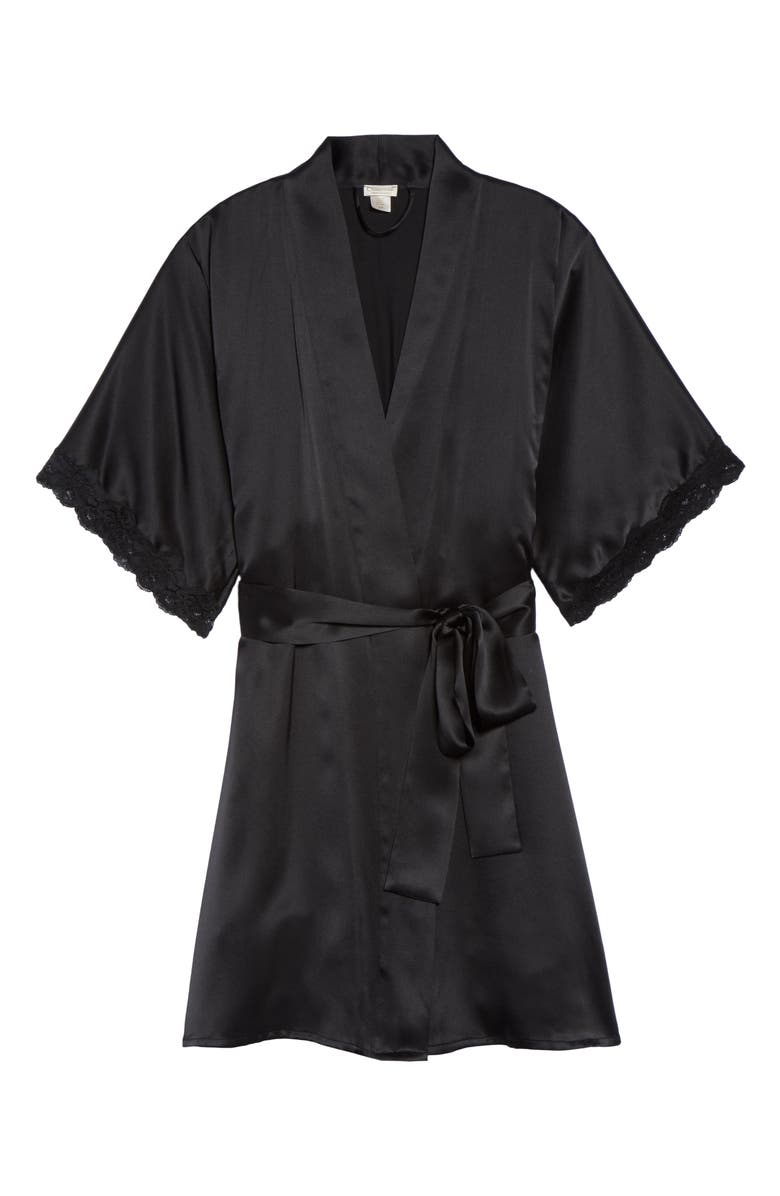 Christine Lingerie Christine Boudoir Silk Robe, Alternate, color, 