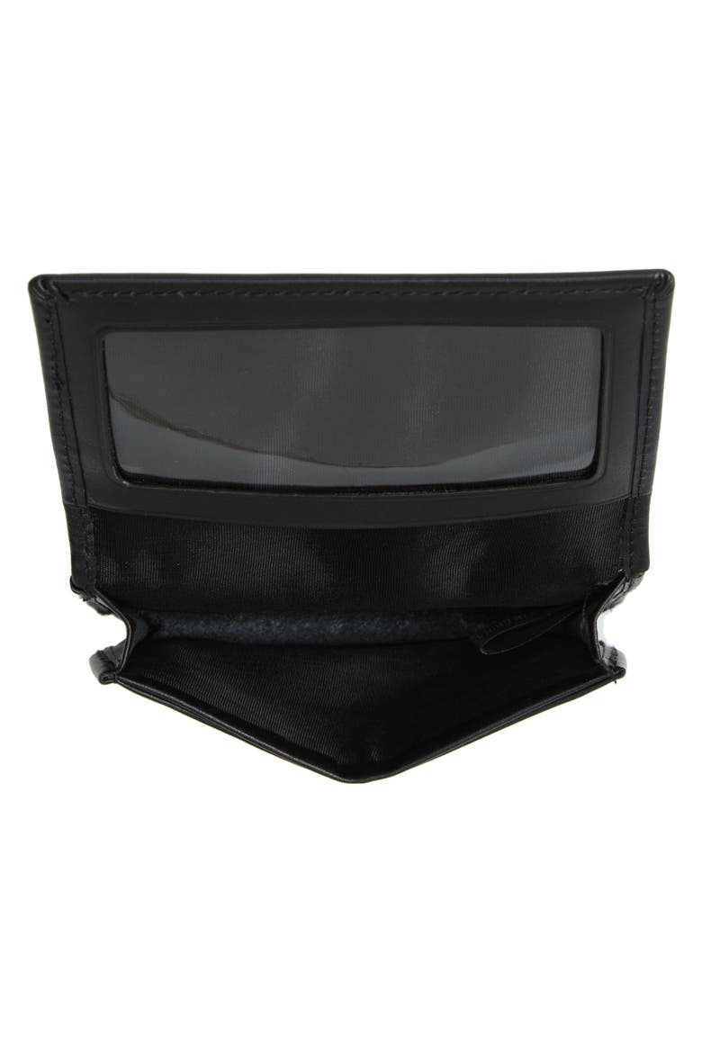 RFID Leather Card Case, Alternate, color, BLACK