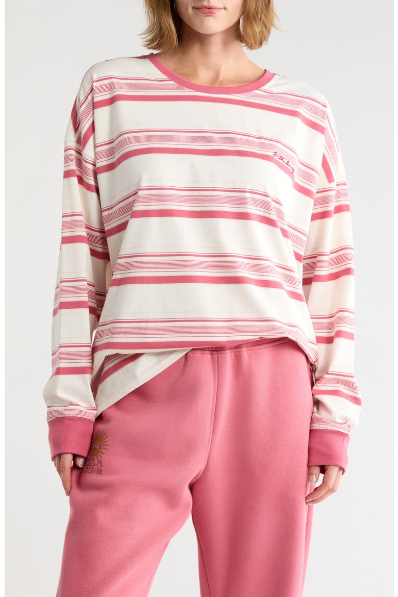 Emma Striped Long Sleeve T-Shirt, Main, color, DUSTY BLUSH